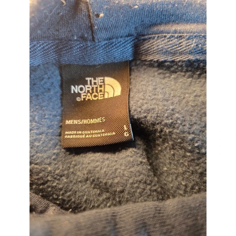 The North Face Mens Navy Bear Graphic Pullover Hoodie Large Never Stop Exploring
